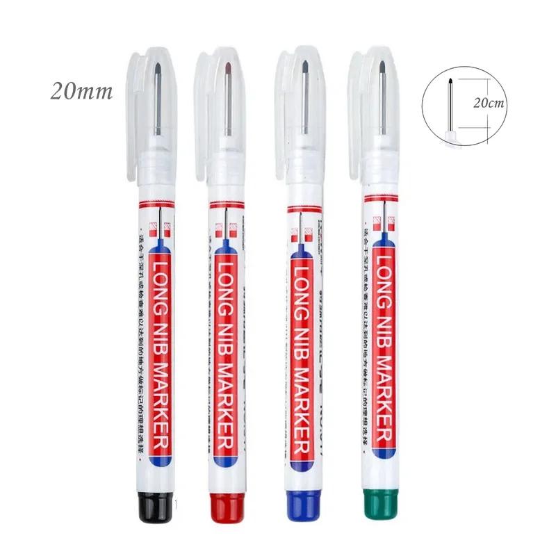 32/20mm Waterproof White Oily Deep Hole Long Nib Head Markers Pen Set for Metal Perforating Bathroom Woodworking Decoration Tool