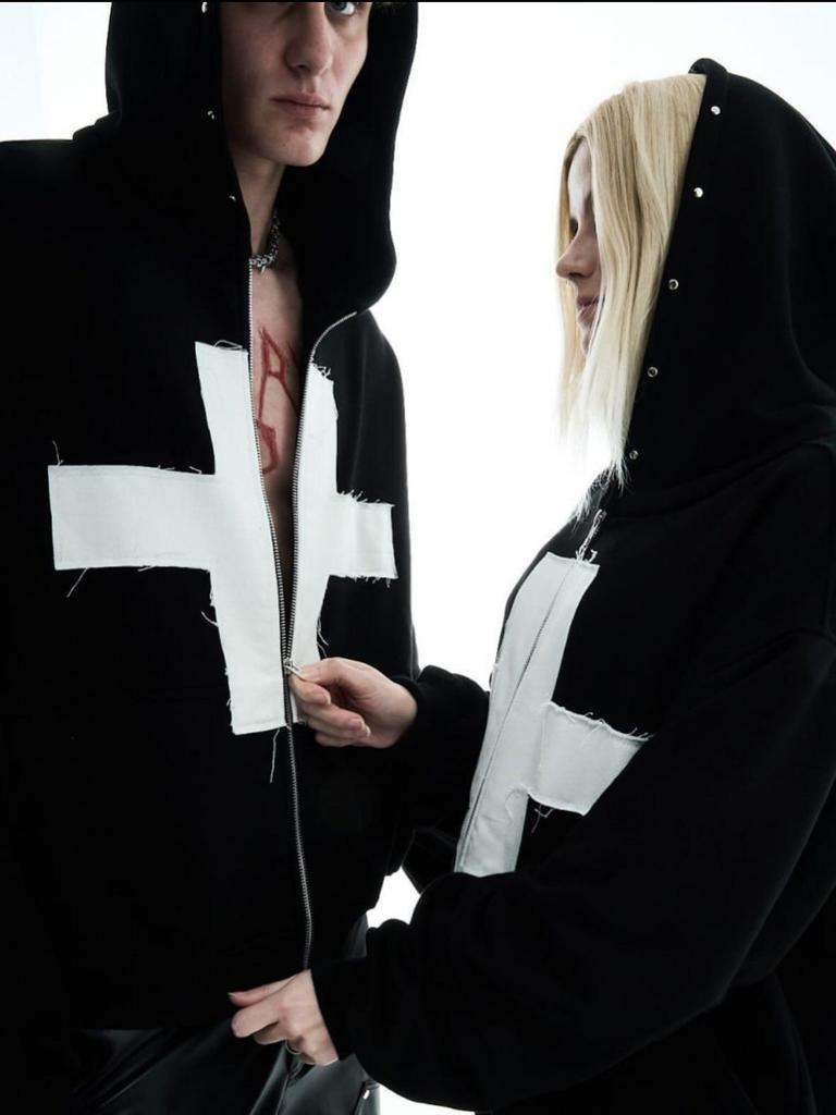 Schwerer Patchwork Cross-Zip Hoodie - Trendiges Applikations-Sweatshirt für Paare