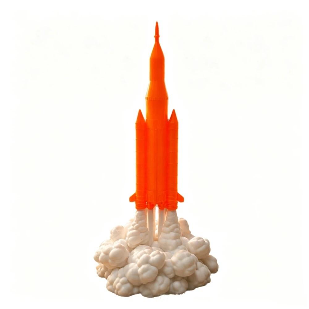 Gradient Rocket Launch Lamp Dimmable Rocket Launch LED Lamp Desk Decor Without Light