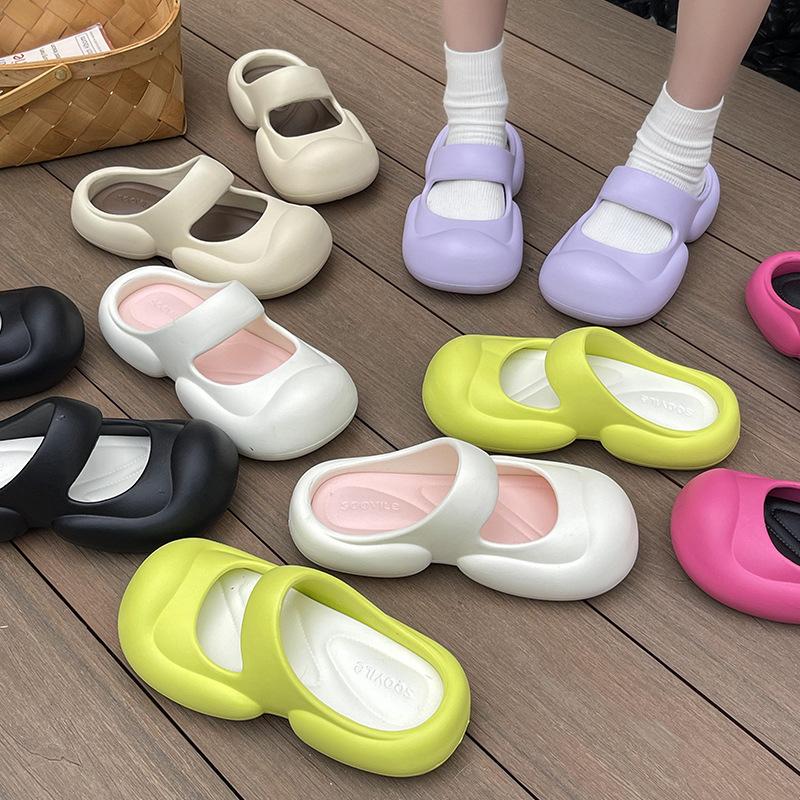 

Baotou Slippers Летние женские уличные пляжные нескользящие сандалии из ЭВА