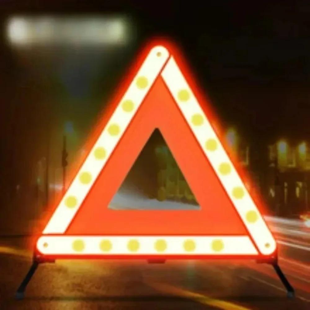Car Reflective Tripod Emergency Malfunction Warning Reflective Sticker Safety Hazard Foldable Parking Sign Car Accessories