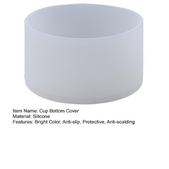 Cup Bottom Cover Soft Anti-slip Anti-scalding Silicone Portable 12oz-24oz Water Bottle Bumper Boot Household Supplies
