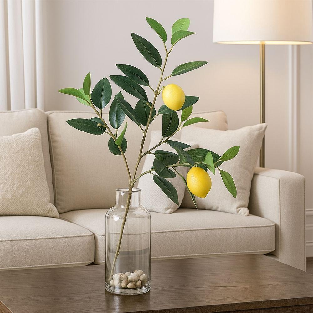 Kunststoff Frucht Künstlicher Zitronenzweig Lebensechte Simulation Obstbaum Gefälschte Frucht Requisiten Hotel
