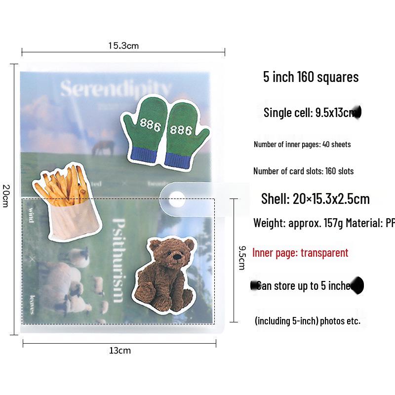 3-Zoll Polaroid Mini Transparentes Fotoalbum für Fotos, Tickets und Postkarten Scrapbook