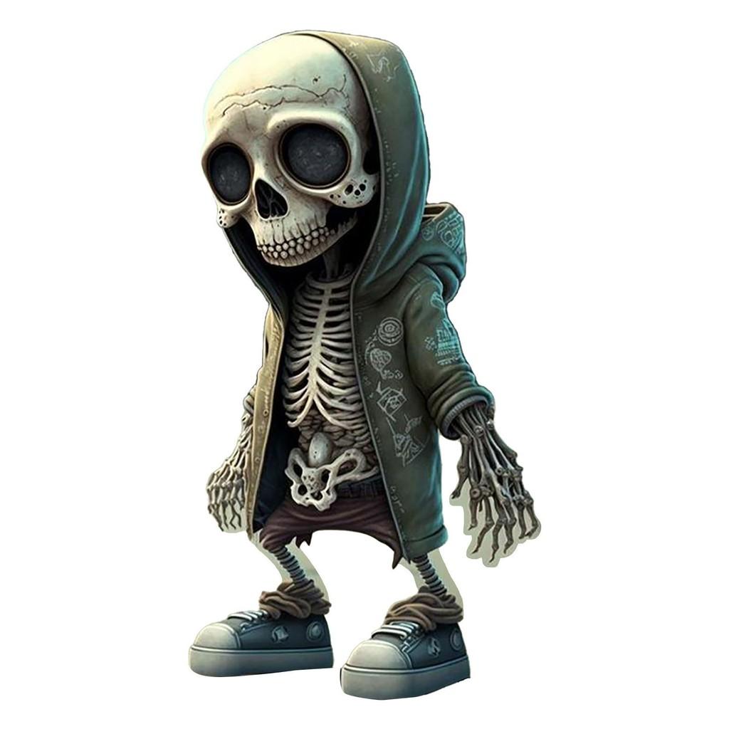 Cartoon Skull Car Pendant Acrylic Flat Surface Design Halloween Decoration