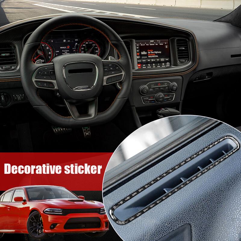 REAL Carbon Fiber Door A/c Air Outlet Vent Panel Trim for Dodge Charger 2015-up