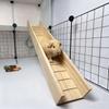 New Wooden Material Pet Staircase Durable Stucture Extra Long Hamster Slide Toy Slide Function Cage Decoration Pet Supplies