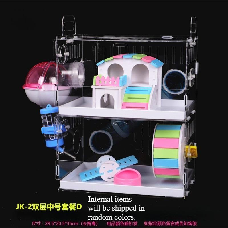 Drawer hamster cage cheap large acrylic tray transparent empty cage oversized villa easy to clean