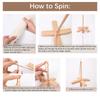 Crosses-Shaped Wooden Turkish Spindle Drop Spindle Crocheting Spinner Tool Sewing Accessories for Yarn Weaving Wool