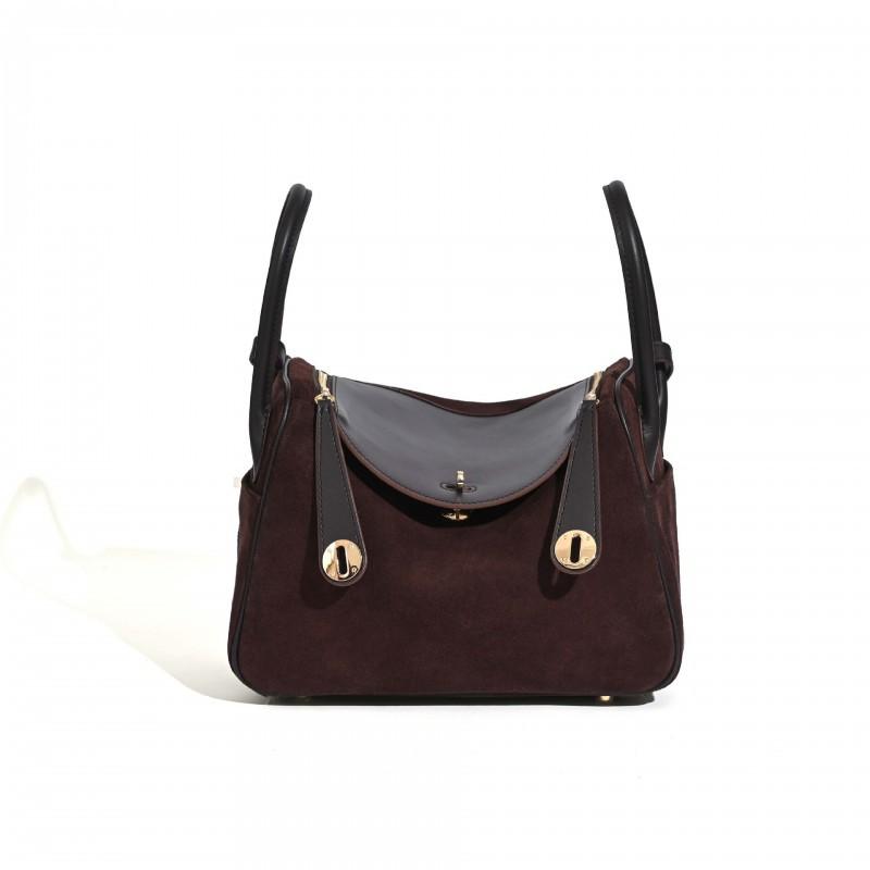 2025 Women's Bag First-layer Cowhide Lindi Matte Leather Large-capacity Fashionable Commuter Doctor Shoulder
