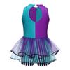 Girls Mad Costume: Sleeveless Stripes Checkerboard Bow Knot Tutu Bodysuit for Fairytale Tea Party Dress Up