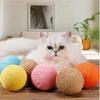 Interactive Super Big 10CM Sisal Cat Ball Toy with Sound for Kittens Teeth Cleaning Anti Bite Scratching Ball Pet Supplies