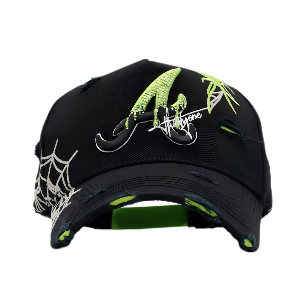 Wholesale Yo No Pesco Star Satin Lined Terry Dobby Embroidered Bling Sports Cap 5 Panel Rhinestone Brim Baseball Caps Barbas