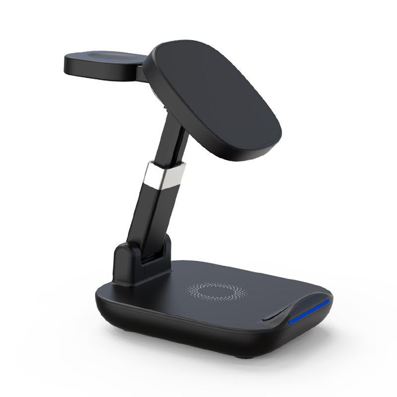 

Магнитное беспроводное зарядное устройство «три в одном», быстрая зарядка 15 Вт, складное для Apple 13/14 Huawei