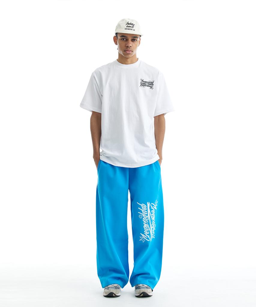 CREAM SODA LAB Crsdel Lettering Wide Elastic Pants