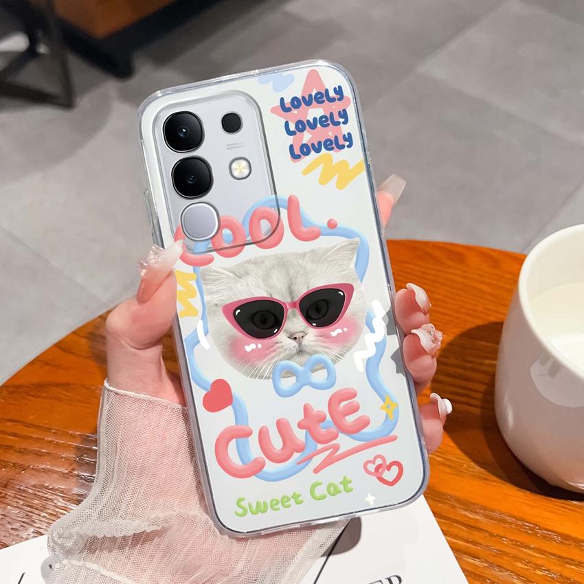 Dla Vivo Y29 Y29s Y28 Y27 Y22 Y21a Y21e Y20a Y20i Przezroczyste Etui na Telefon TPU Tajemniczy Orientalny Wzór Smoka Miękkie Silikonowe Antypoślizgowe Etui Dla Vivo Shell