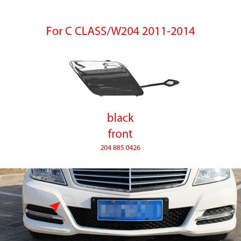 For Mercedes Benz C Class W204 Car Front rear Bumper Tow Hook Cover Cap Black 2010-2014