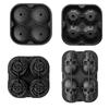 Ice Cube Trays Rose Ice Maker 3D Ice Ball Mold Halloween Skull Chocolate DIY Tool Diamond Silicone Moulds With Funnel