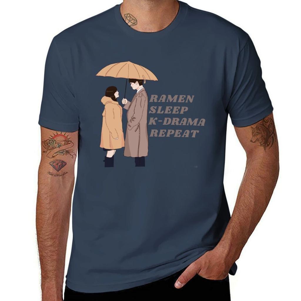 Raunisex Sleep Kdrama Repeat Tshirt Novelty Graphic Tee Shirt