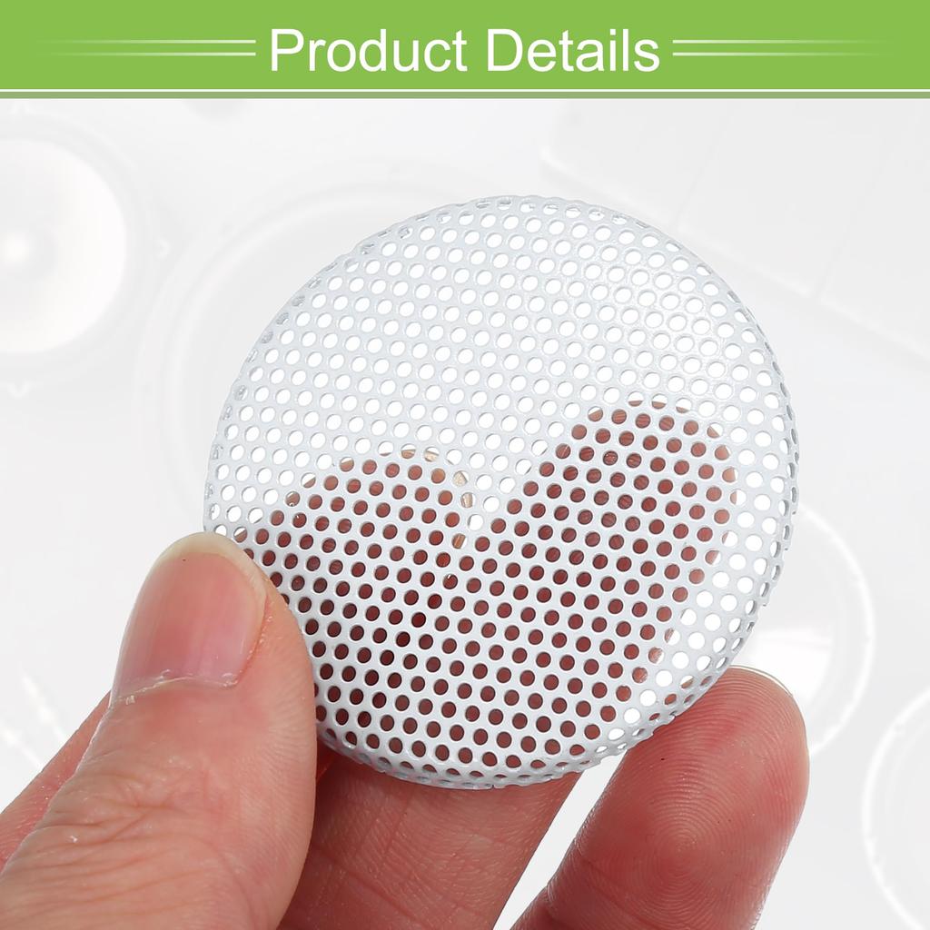 ACROPIX Universal 1.5" Speaker Grille Mesh for Audio Subwoofer 45x4mm Frameless White - Set of 2