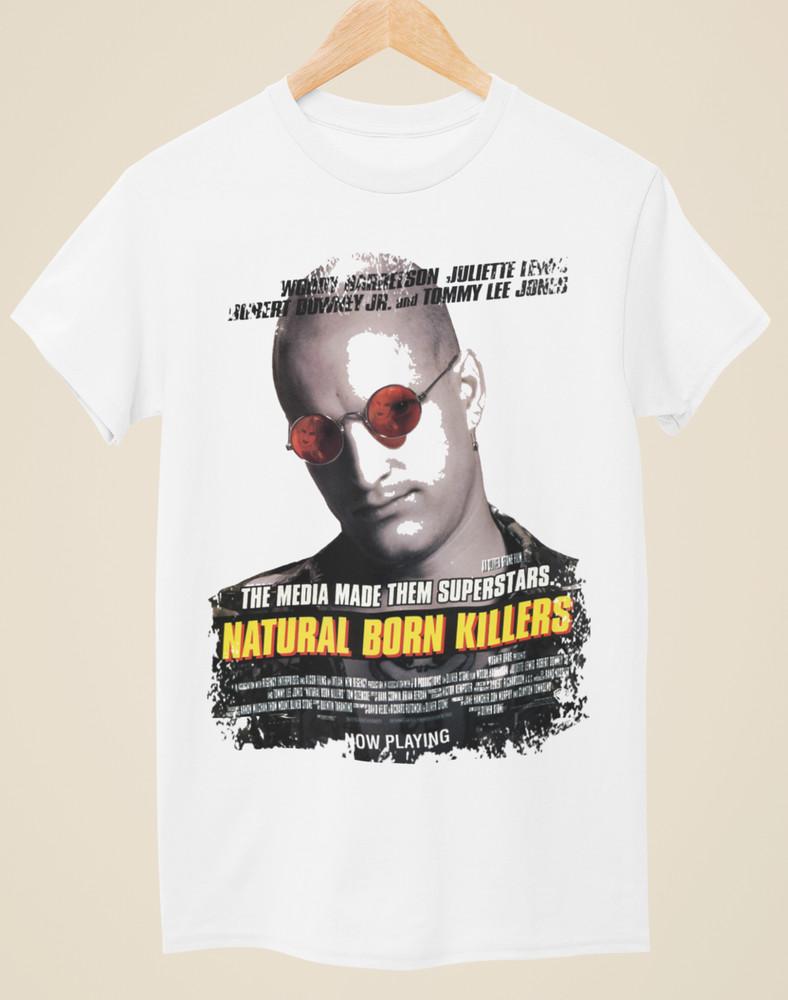 Natural Born Killers - Movie Poster Inspired Unisex White T-Shirt Unisex T-Shirt XXXL