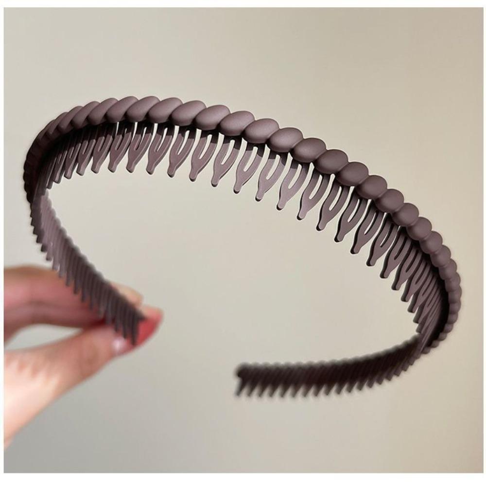 Simple Style Solid Tooth Headbands Washface Headbands  Hair Accessories Tool Unisex