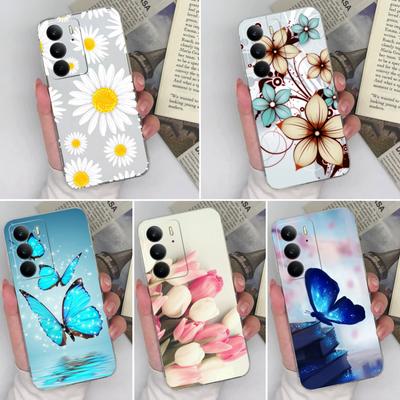 New Cases For OPPO Find X8 Pro Neo7 P1 Speed Reno 13 Pro 13F Realme 13+ C75 Beautiful Butterfly Daisy Clear Soft Silicone TPU Shokproof For Oppo Shell