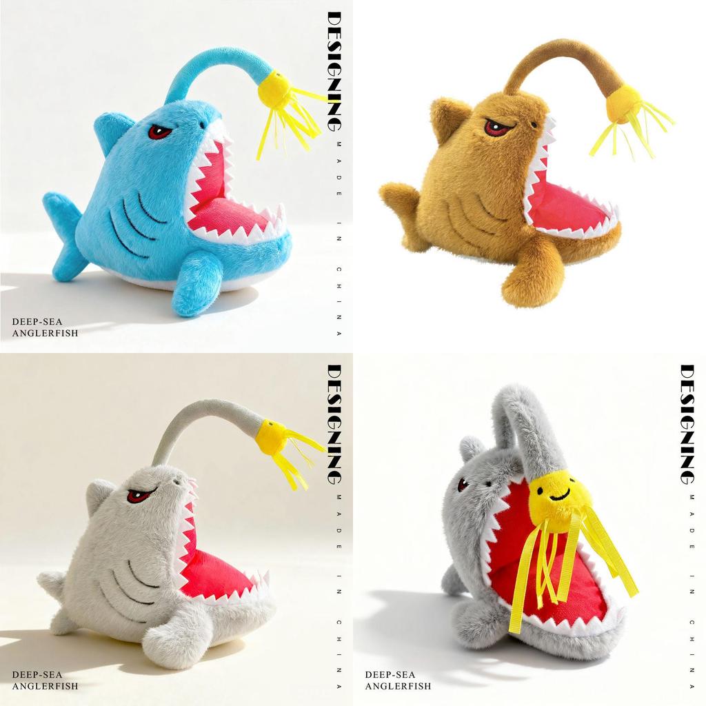 Plush Lantern Fish Toy With Pp Cotton Filling Perfect For Childrens Bedtime Play And Gifts