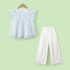 Kids' Soft Blue Floral Top & Pants Set