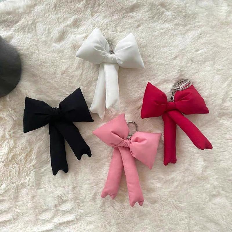 Chaveiro Tendência Y2K com Laço 3D Porta-Chaves Doce de Laço Para Meninas Pingente de Bolsa da Moda Decoração para Pendurar em Mochila Presentes para Casais