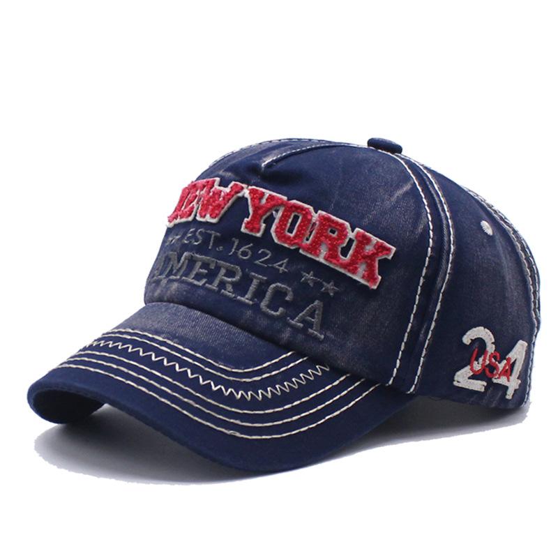 Men's and Women's Peaked Caps Fashion NEW YORK Letter Embroidery Sports Baseball Caps Versatile Shade Riding