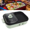 Dual Use Electric Cooker Electric Fry Pot Energy Saving Uniform Heating Easy Cleaning 1300W with Lid for Indoor Outdoor Cooking