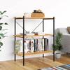 VidaXL 3-Tier Shelf Black and Oak 80x40x92 Cm 336340