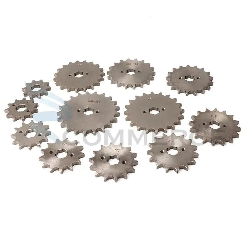 530# 20mm 10T-21T Teeth Front Engine Sprocket Chain With Locker Motorcycle Dirt Bike PitBike ATV Quad Buggy Motorcycle Parts