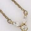 NINA RICCI Earing set Necklace Plated Gold/Rhinestone 4.1g Women Used