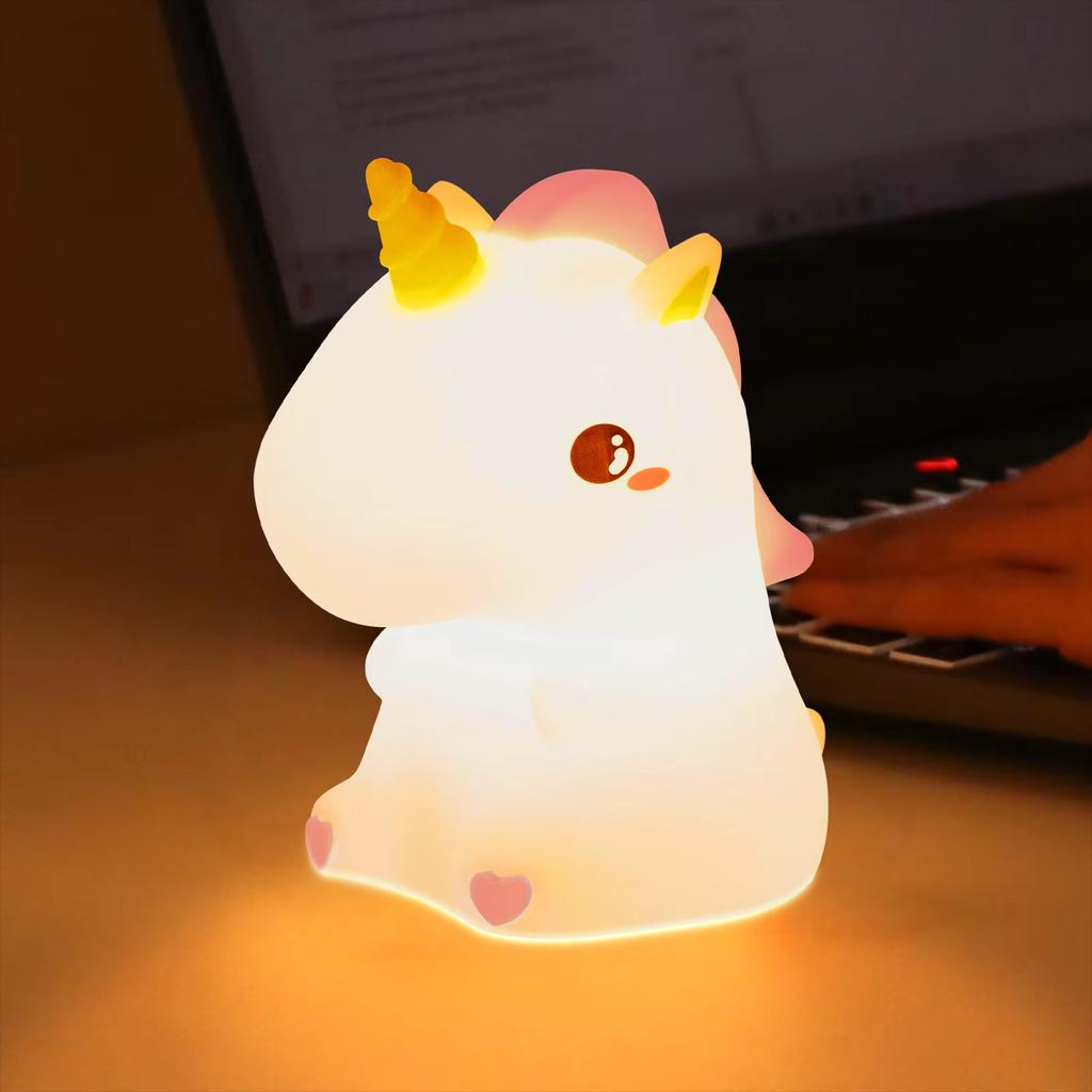 Capybara Silicone Night Light Cute Panda Rechargeable Adjustable Brightness Timing Rechargeable Sleep Nightlights For Kids Room