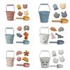 Silicone Children Beach Toys 6 Pcs Kit Digging Sand Tool With Shovel  Game Play