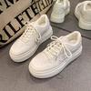 Autumn New Women's Small Fragrant Style Looks Thin and Thick Soles Increase Height, Spring Versatile Shoes Bread Shoes Women