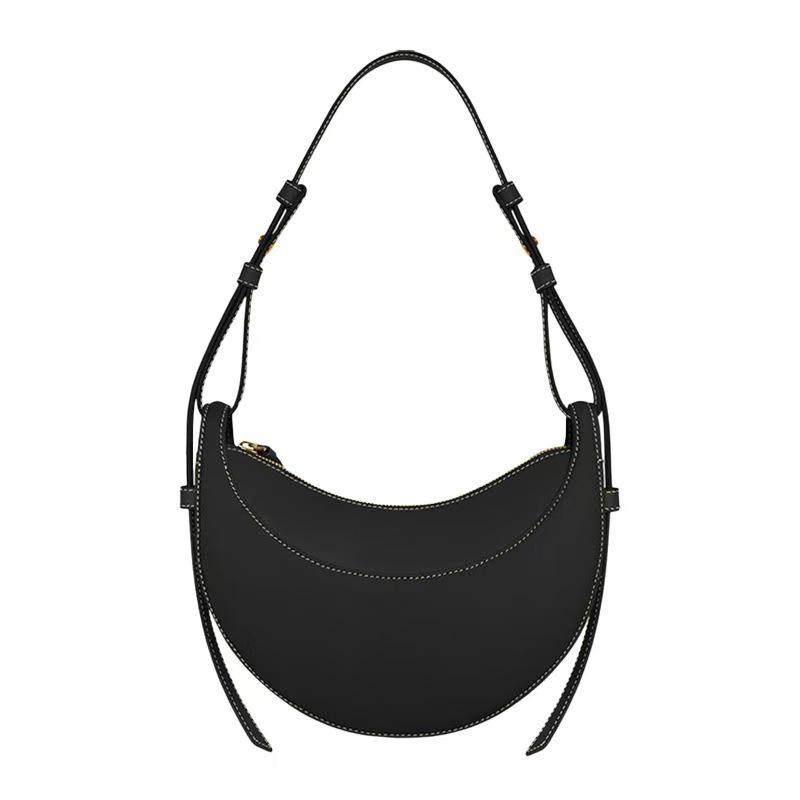 Polene Echtes Leder Halbmond-Satteltasche - Vielseitige Französische Crossbody- und Umhängetasche