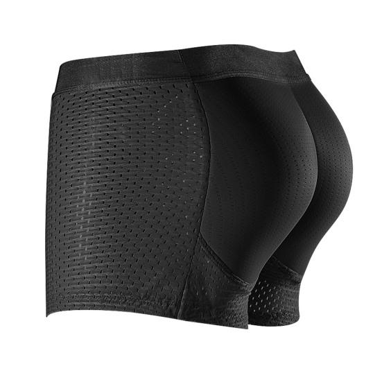 Men Butt Lift Boxer Briefs Solid Color Fake Butt Shorts Padded Hip