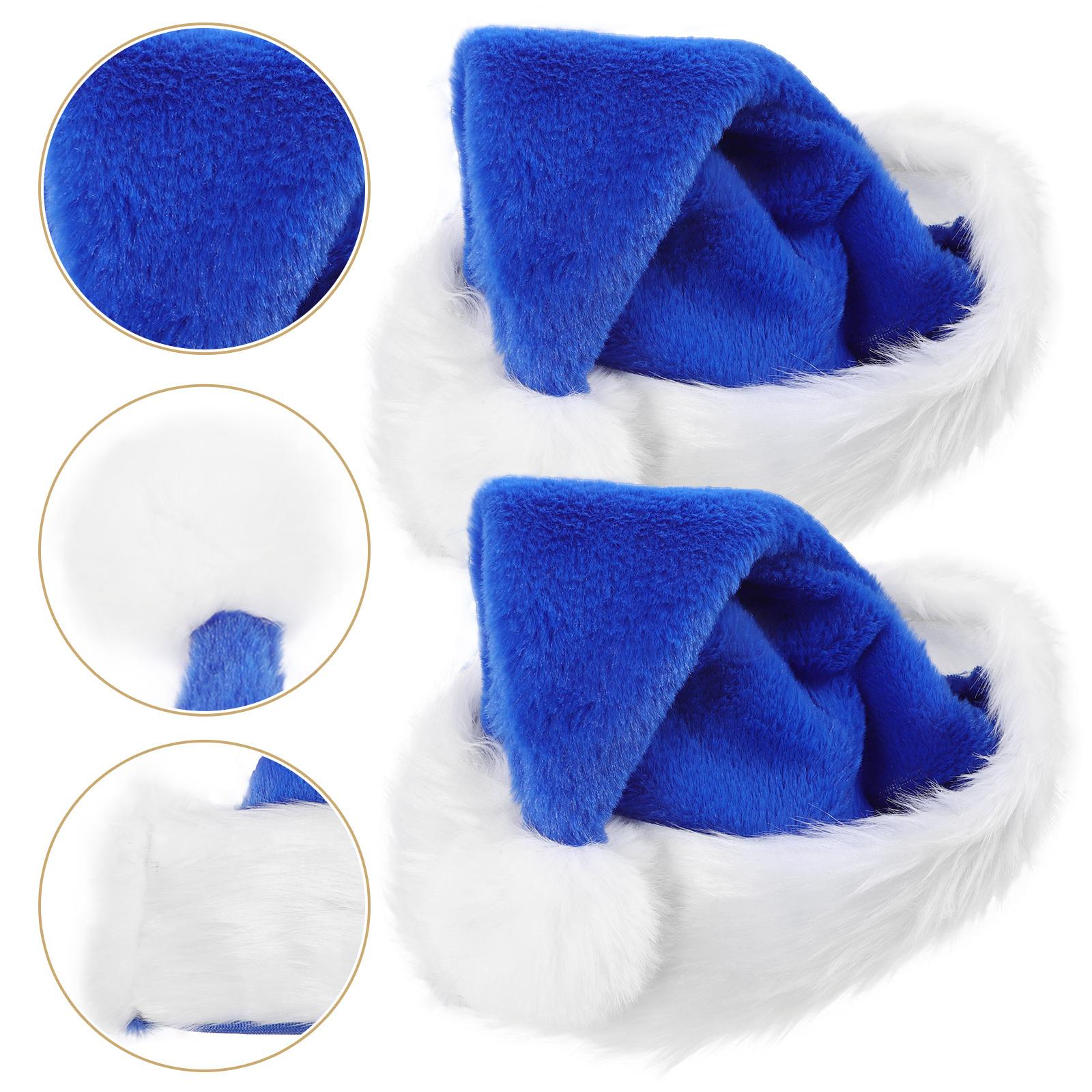 2Pcs Christmas Hat Stylish Santa Headgear for Holiday Party Family Gathering Decorative Reusable Christmas Accessory other