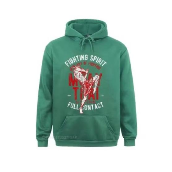 Muay Thai Kick Boxing UFFC MMA Pull Over Jacket Sweatshirt Hoodies Men Women Kid Unisex Long Sleeve Print Sport Gym Fitness Workout