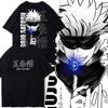 2026 Cosplay Anime Jujutsu Kaisen Gojo Printed Loose Short-sleeved Cotton Children's T-shirt Tide Pure Cotton Unisex Casual Y2k
