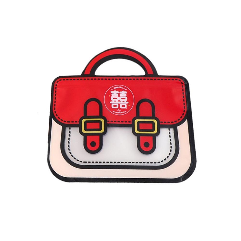 10pcs Cute Wedding Zipper Bag Plastic Candy Bag School Bags Shape Gift Bag  Holiday Party Decor