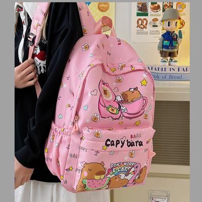 Children's Schoolbag Female Cute Cartoon Printed Backpack Primary School Students Large Capacity Boys and Girls Backpack