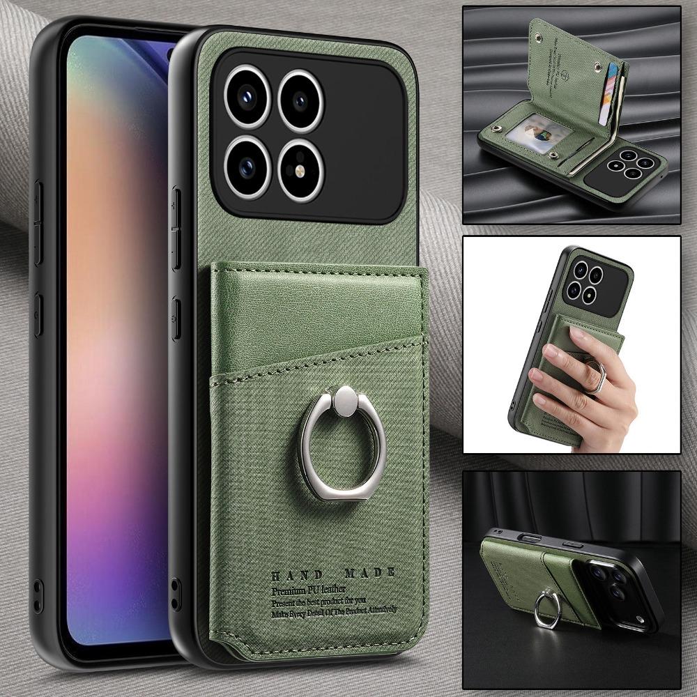 For POCO F8 Ultra 5G Luxury Case Leather RFID Card Wallet Back Panel Xiaomi Poco F8 Pro Case Mi PocoF8 Ultra F 8 Pro Ring Cover