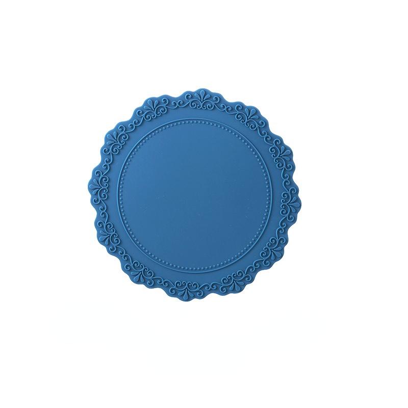 Kitchen Round Embossed Table Mat Placemats Multi-Purpose Silicone Hot Mats Nordic Home Decor Heat Resistant Waterproof Coaster