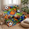 Sports Ball Collage Theme Blanket Lightweight Warm Flannel Blanket Decorative Throw Blanket for Home Decoration
