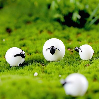 Sheep Sheep Moss Micro-landscape Ornaments Cotton Resin Craft Ornaments Decorative Materials Materials and Accessories
