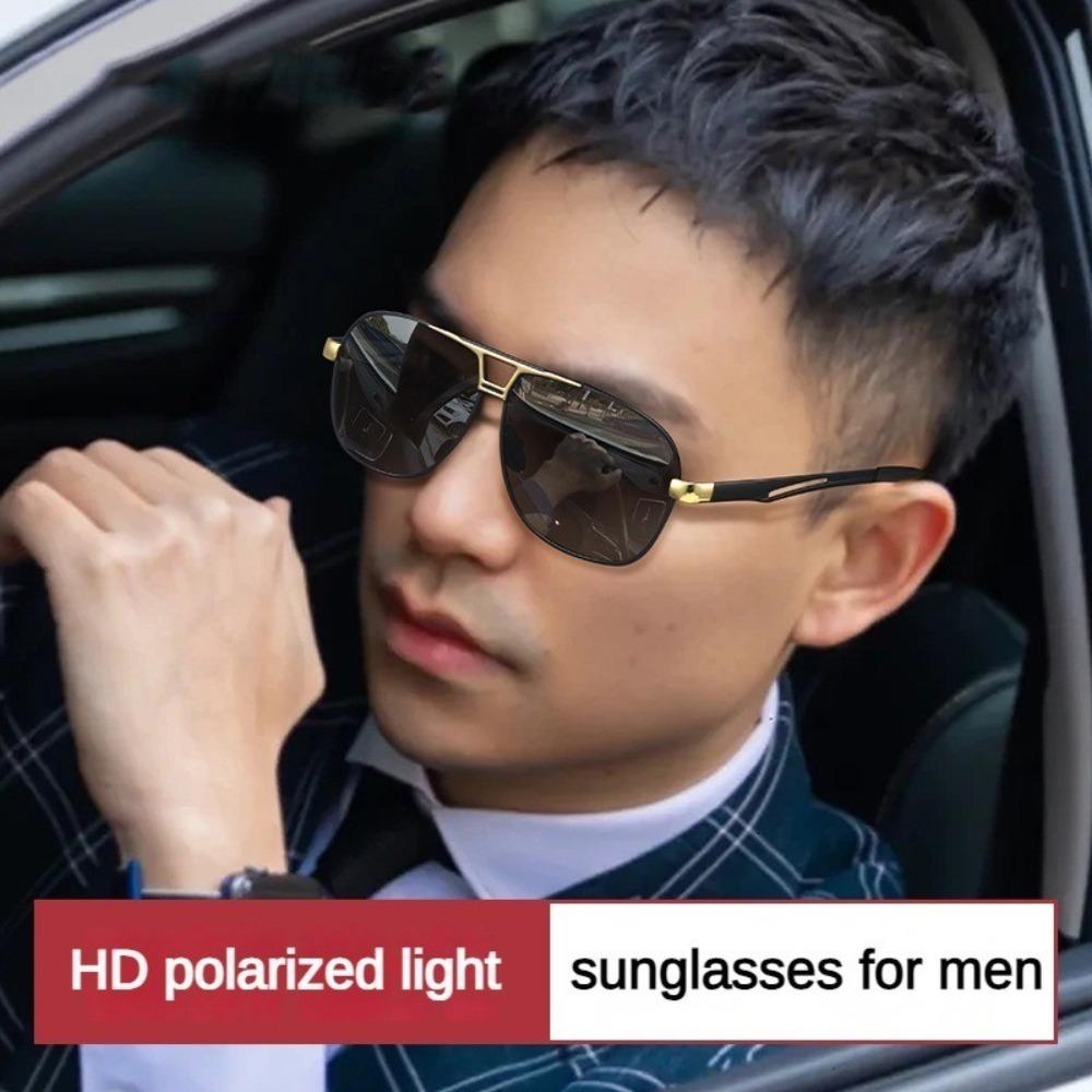 2PCS Pochromic Polarized Sunglasses UV400 Color-changing Lens for Men Anti-glare Driving Eyeglasses for Day and Night Using
